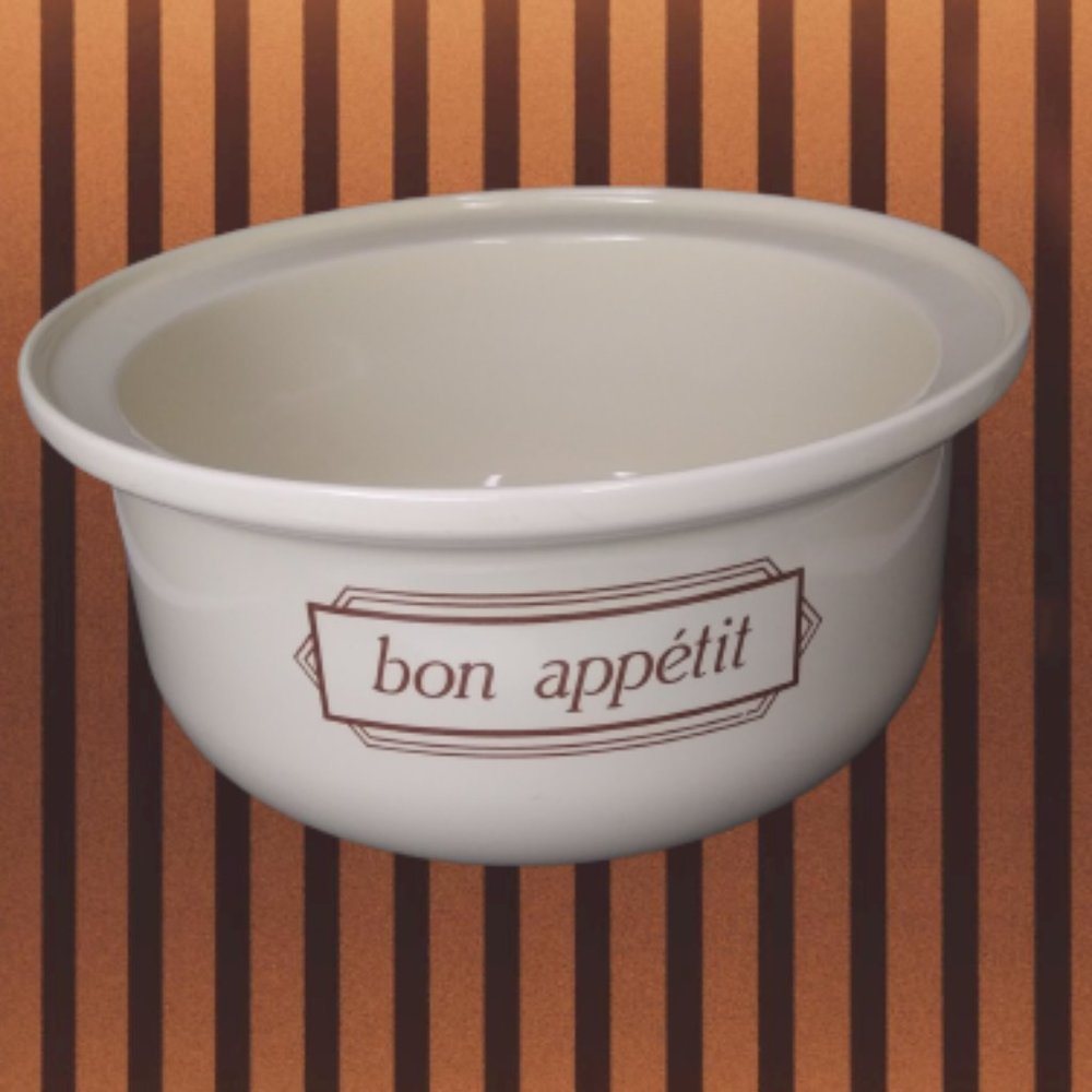 Hornsea England mixing bowl Bon Appetit cream colored